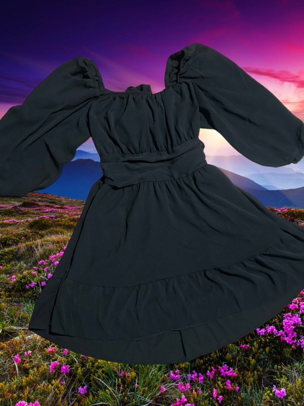 Black Dress w/ Bow in Back Size XL